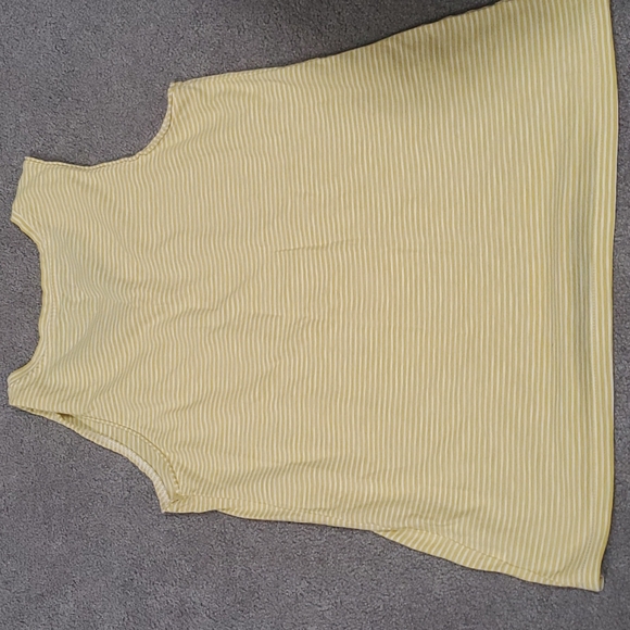 $6 or Free w/any Purchase of $15 or more.Sonoma Yellow Striped Tank. Size Medium - Picture 5 of 6